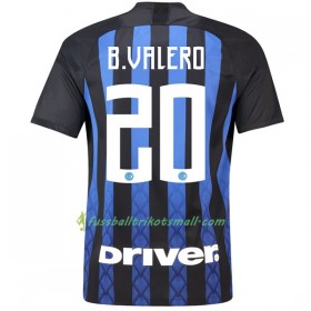 Günstige Fußballtrikots Inter Mailand B.Valero 20 2018-2019 Kurzarm Heimtrikotsatz kaufen